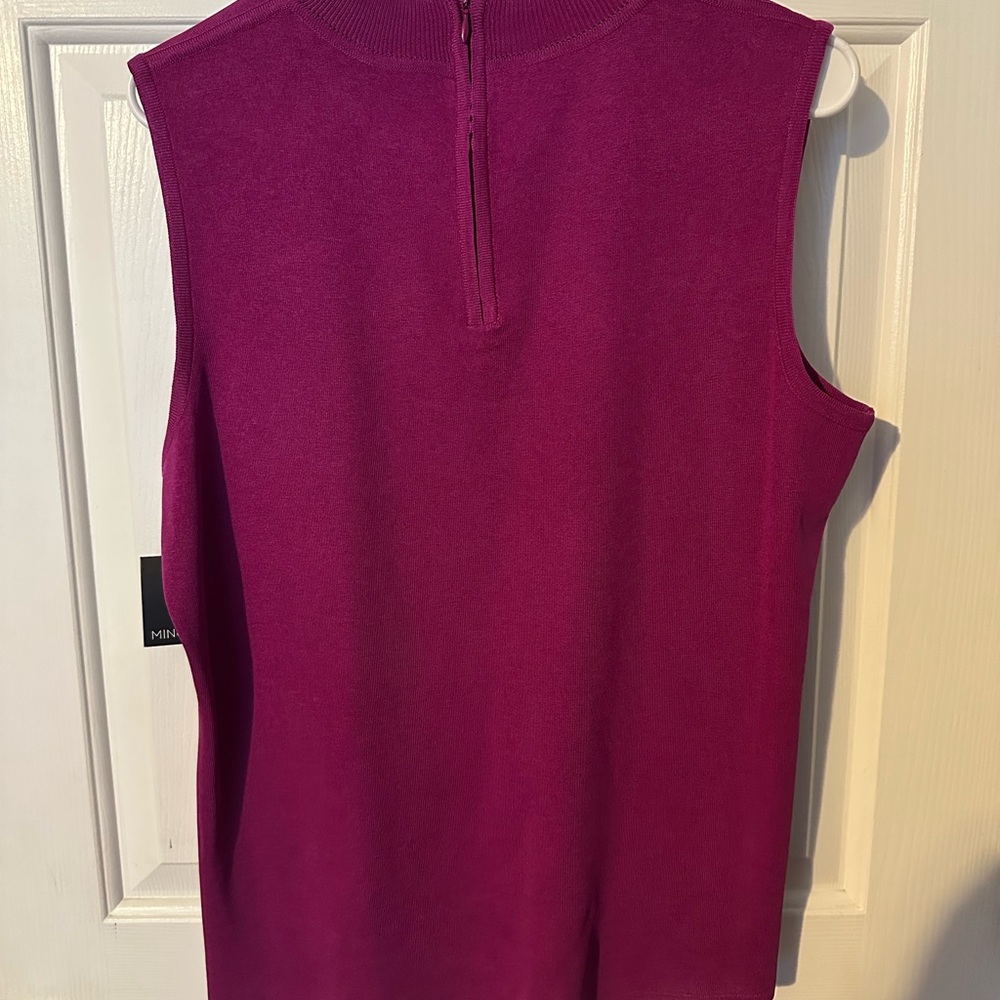 NWT Ming Wang Sleeveless Mockneck Top - Picture 3 of 6